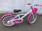 Kinderfiets meisje roze/wit 16 inch, Vélos & Vélomoteurs, Vélos | Filles, Comme neuf, 16 pouces, Enlèvement ou Envoi, B-Twin