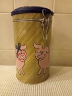 metalen doos met transparant deksel - varkenspatroon, Verzamelen, Ophalen of Verzenden