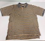 Vintage jaren 60 Adidas Golf katoenen poloshirt gestreept M, Bruin, Maat 48/50 (M), Ophalen of Verzenden, Zo goed als nieuw