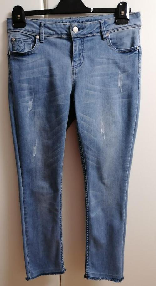 Lichtblauw casual 7/8 skinny jeansbroek, maat 40, Kleding | Dames, Spijkerbroeken en Jeans, Zo goed als nieuw, Ophalen of Verzenden
