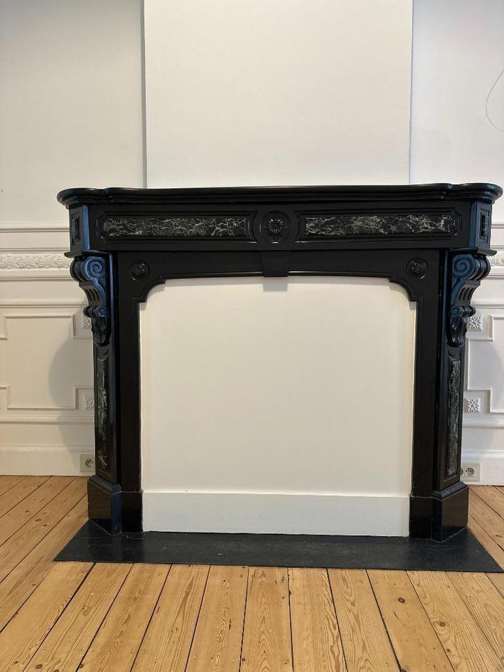 Authentieke marmeren schouwmantel, Huis en Inrichting, Haarden, Zo goed als nieuw, Overige soorten, Ophalen