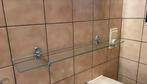 Glazen legplank badkamer ca 60 cm, Huis en Inrichting, Ophalen, Gebruikt