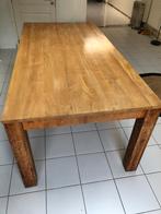 Grote teakhouten tafel - 2 m * 1 m - 10 personen, Huis en Inrichting, Tafels | Eettafels, Ophalen, Gebruikt, 100 tot 150 cm, Teakhout