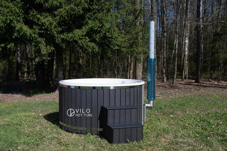 Exclusieve Hot Tub met Geïntegreerde Kachel –Voor 5 Personen, Tuin en Terras, Bubbelbaden en Hottubs, Nieuw, Vast, Filter, Verzenden