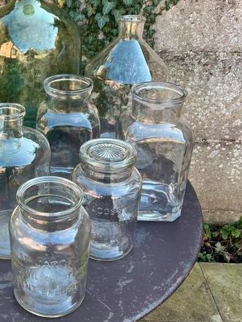 Lot oude bokalen - helder glad - ook apart te koop, Antiek en Kunst, Antiek | Glaswerk en Kristal, Ophalen of Verzenden