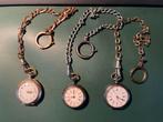 3 anciennes montres gousset pour dame avec chaine, Collections, Enlèvement ou Envoi