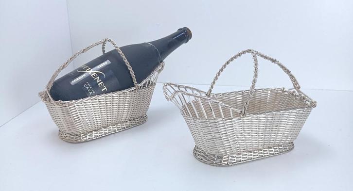 zilver wijnmand BRUNO WISKEMANN lot van 2 stuks, Antiek en Kunst, Antiek | Zilver en Goud, Zilver, Ophalen of Verzenden