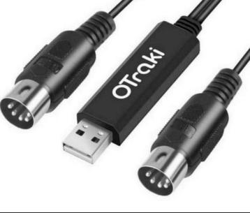 Keyboard muziektoetsenbord naar USB 3 meter kabel midi 5pin beschikbaar voor biedingen