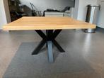 Eiken salontafel met stalen poten., Maison & Meubles, Tables | Tables de salon, Neuf, Moins de 50 cm, Chêne, 50 à 100 cm