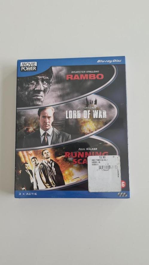 Boxset Rambo/Lord of war/Running scared (verpakking), Cd's en Dvd's, Blu-ray, Nieuw in verpakking, Actie, Boxset, Ophalen of Verzenden