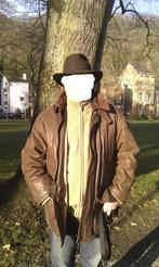 HUGO BOSS bruin leren jack, polar fleecevoering Maat 52/54, Maat 52/54 (L), Bruin, Ophalen of Verzenden, Hugo Boss