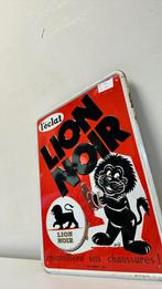 Panneau publicitaire ancien LION NOIR, Utilisé, Enlèvement ou Envoi, Panneau publicitaire