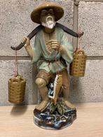 Chinese mudman, visser koopman groot formaat porselein, Antiek en Kunst, Curiosa en Brocante, Ophalen of Verzenden