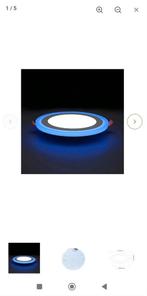 Spot Panneau LED – Bleu/Blanc – 24W (18W + 6W), Maison & Meubles, LED