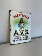 AVS Verzekeringen emaille bordje, Ophalen of Verzenden