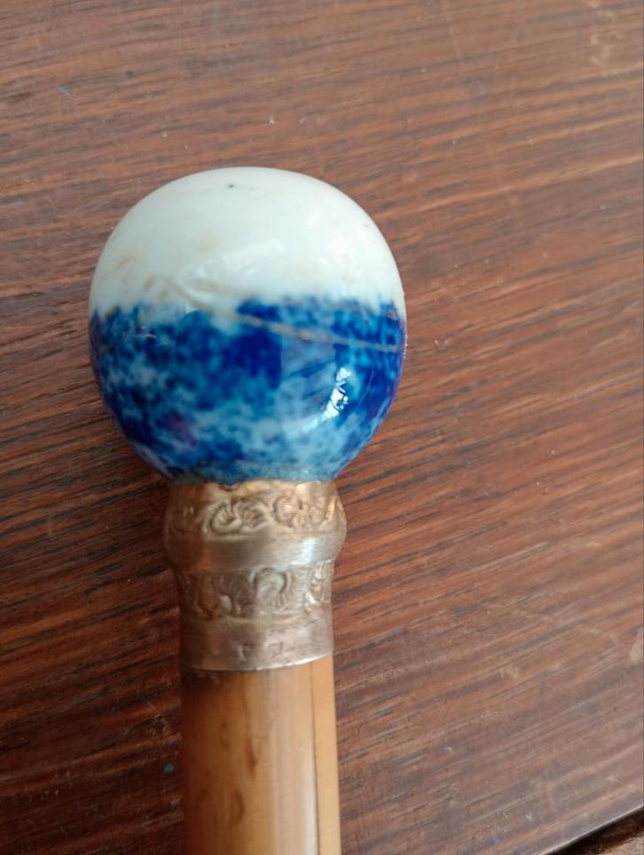 Oude aardewerken wandelstok, Antiek en Kunst, Curiosa en Brocante, Ophalen of Verzenden