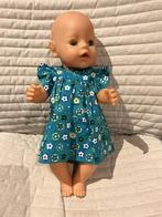 411. Babyborn : Nieuw turkooise jurkje met vlindermouwtjes, Ophalen of Verzenden, Nieuw, Babypop