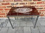 Vintage bijzettafel met tegeltjes, Huis en Inrichting, Ophalen, Gebruikt