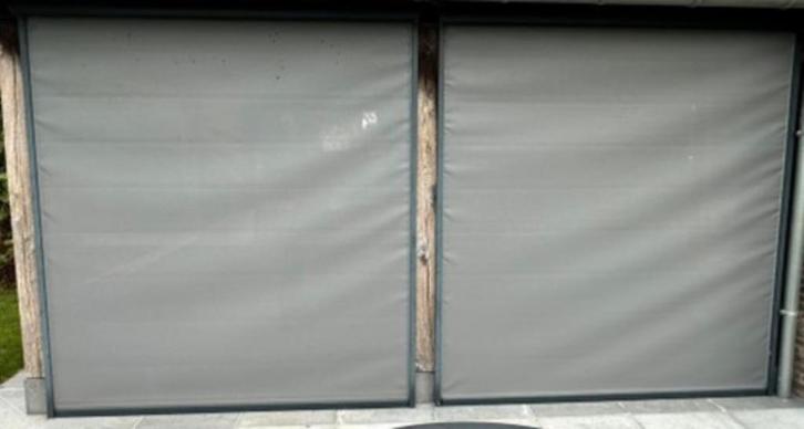 zonnescreen, Doe-het-zelf en Bouw, Rolluiken, Zo goed als nieuw, 200 cm of meer, 200 cm of meer, Grijs, Elektrische bediening