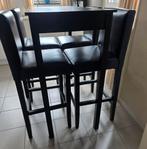 Bartafel met 4 stoelen, Ophalen, Zo goed als nieuw