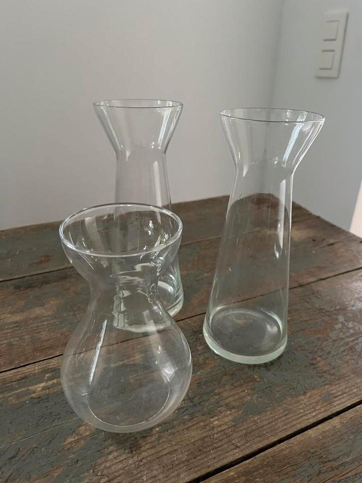 VINTAGE HYACINTGLAZEN VAAS BLOEMBOL GLASWERK, Antiek en Kunst, Antiek | Glaswerk en Kristal, Ophalen of Verzenden