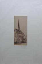 WILLY DE COCK / KAPEL ST. BARBARA WETTEREN / ETS / 50x34cm, Antiek en Kunst, Kunst | Litho's en Zeefdrukken, Ophalen of Verzenden