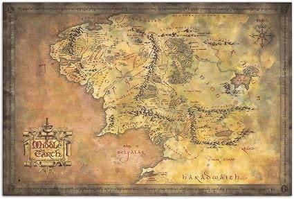 Carte du Seigneur des Anneaux | Affiche | LIVRAISON GRATUITE, Collections, Posters & Affiches, Neuf, Cinéma et TV, Autres formes