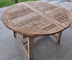 Taek tuintafel, Tuin en Terras, Tuintafels, Ophalen, Gebruikt, Rond, Teakhout