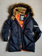 Alpha Industries parka.Maat S, Blauw, Ophalen of Verzenden, Zo goed als nieuw, Maat 36 (S)
