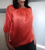 Koraalrode blouseshirt met driekwartsmouwen, Maat 38/40 (M), Nieuw, Ophalen of Verzenden, Overige kleuren