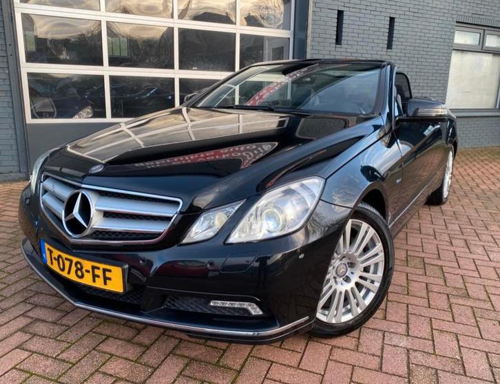 Mercedes E 200, Auto's, Mercedes-Benz, Particulier, E-Klasse, Benzine, Cabriolet, 3 deurs, Automaat, Zwart, Zwart, Leder, Voorwielaandrijving