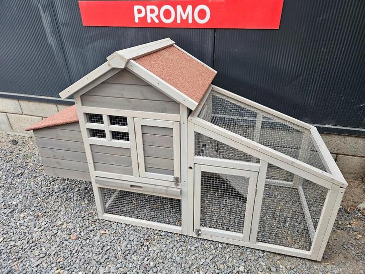 nieuw Konijn of kippenhokje met ren cottage grijs, Dieren en Toebehoren, Knaagdieren en Konijnen | Hokken en Kooien, Nieuw, Ren