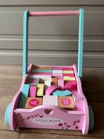 Loopwagen met blokken little dutch, Ophalen, Gebruikt, Jongen of Meisje