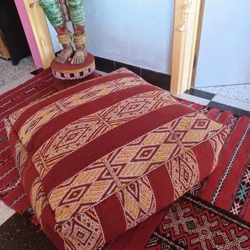 Marokkaans berber kilim kelim vloerkussen, Huis en Inrichting, Woonaccessoires | Kussens, Ophalen of Verzenden, Nieuw