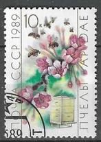 Rusland 1989 - Yvert 5628 - Bloemen en Bijen - 10 k. (ST), Timbres & Monnaies, Timbres | Europe | Russie, Affranchi, Envoi