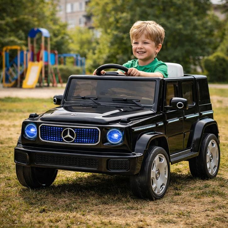 Elektrische Kinderauto 12V–Mercedes-Benz G-Klasse EQG |Zwart, Kinderen en Baby's, Speelgoed | Buiten | Accuvoertuigen, Nieuw, Ophalen of Verzenden