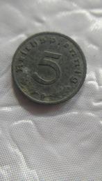 Monnaie munten allemagne 5 reichs pfennig 1943 G, Timbres & Monnaies, Monnaies | Europe | Monnaies euro, Enlèvement ou Envoi, Allemagne