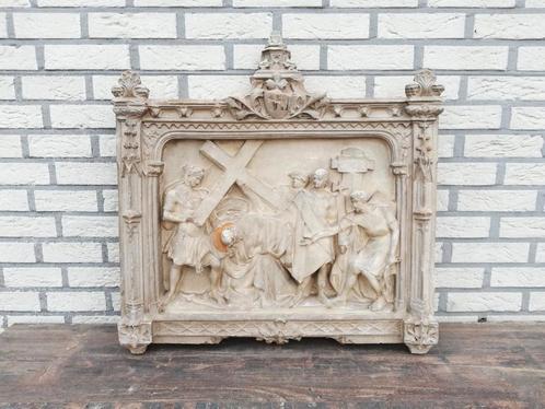 Neogotische statie van de kruisweg, Antiek en Kunst, Antiek | Religieuze voorwerpen, Ophalen of Verzenden