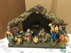 Vintage kerststal met figuren, Diversen, Kerst, Ophalen of Verzenden, Gebruikt