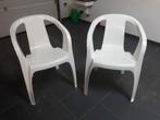 Stapelbare witte tuinstoelen, Tuin en Terras, Ophalen, Zo goed als nieuw, Kunststof, Stapelbaar