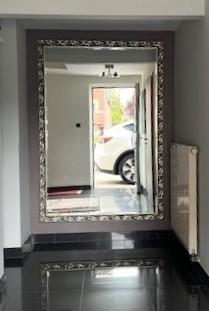 Grote Vintage spiegel, Antiek en Kunst, Antiek | Spiegels, 100 tot 150 cm, 150 tot 200 cm, Rechthoekig, Ophalen