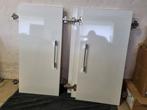 Portes d'armoires blanches très brillantes (5 pièces), Bricolage & Construction, Comme neuf, Enlèvement