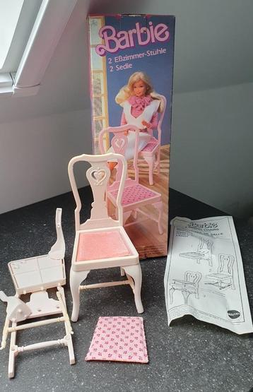 Fauteuils Barbie 2 — Mattel — vintage 1984   disponible aux enchères