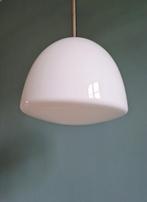 Art Deco hanglamp in wit opaline en verchroomd metaal, Ophalen of Verzenden