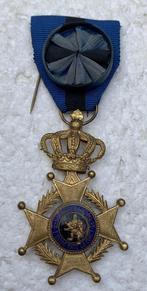 Medaille, Officier in de Leopold-II Orde, 2-taal FR, Verzamelen, Ophalen of Verzenden, Landmacht, Lintje, Medaille of Wings