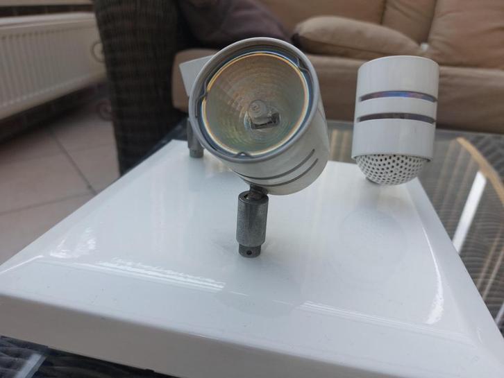 moderne plafond luster met 3 spots, Huis en Inrichting, Lampen | Kroonluchters, Gebruikt, Metaal, Ophalen