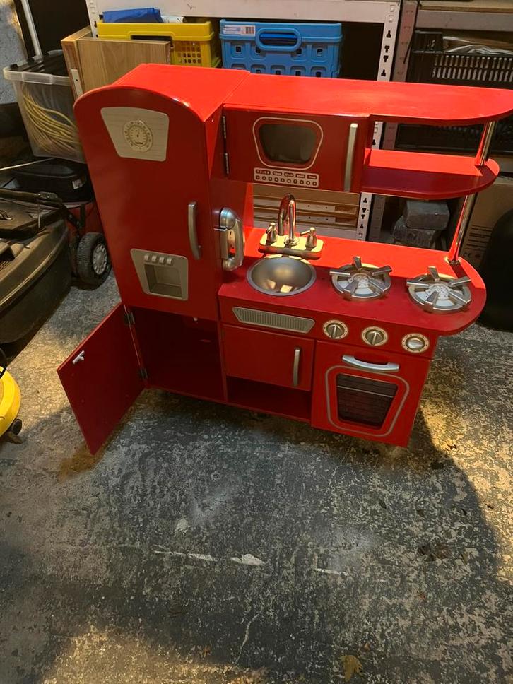 Keukentje retro met veel accesoires, Kinderen en Baby's, Speelgoed | Speelkeukens, Zo goed als nieuw, Ophalen