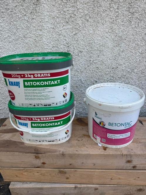 BETOKONTAKT set van 3 grote NIEUWE potten, Doe-het-zelf en Bouw, Verf, Beits en Lak, Nieuw, Verf, 20 liter of meer, Roze, Ophalen