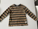 Groen/camel gestreepte longsleeve maat 140, Kinderen en Baby's, Kinderkleding | Maat 140, Ophalen of Verzenden, Zo goed als nieuw