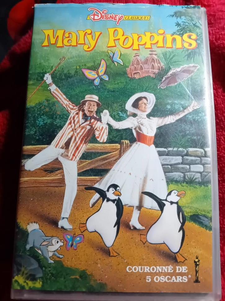 Originele VHS-tape van „Mary Poppins”, Cd's en Dvd's, VHS | Film, Gebruikt, Overige genres, Alle leeftijden, Ophalen of Verzenden